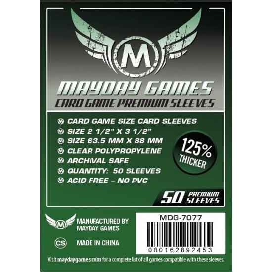 Mayday Card Game Premium Sleeves (63.5x88 mm)
