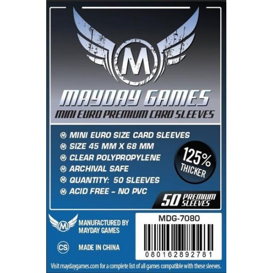 Mayday Premium Mini Euro Card Sleeves (45x68mm)